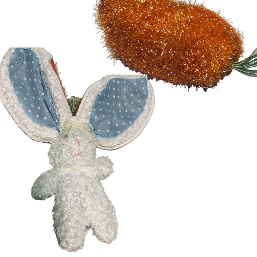 GANZ EASTER Carrot Plush Hidden Bunny Rabbit Hatcher‎ Stuffed Animal Unzip Toy
